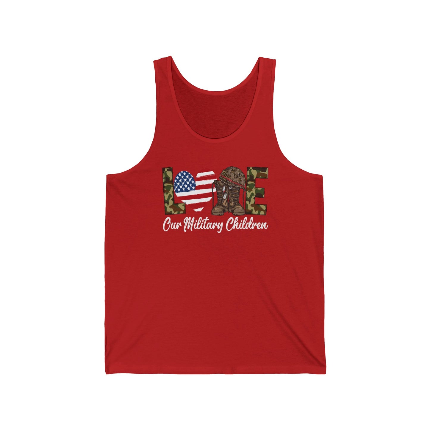 Love Our Military Children Tank Top | Support Military Kids | Patriotic Gift