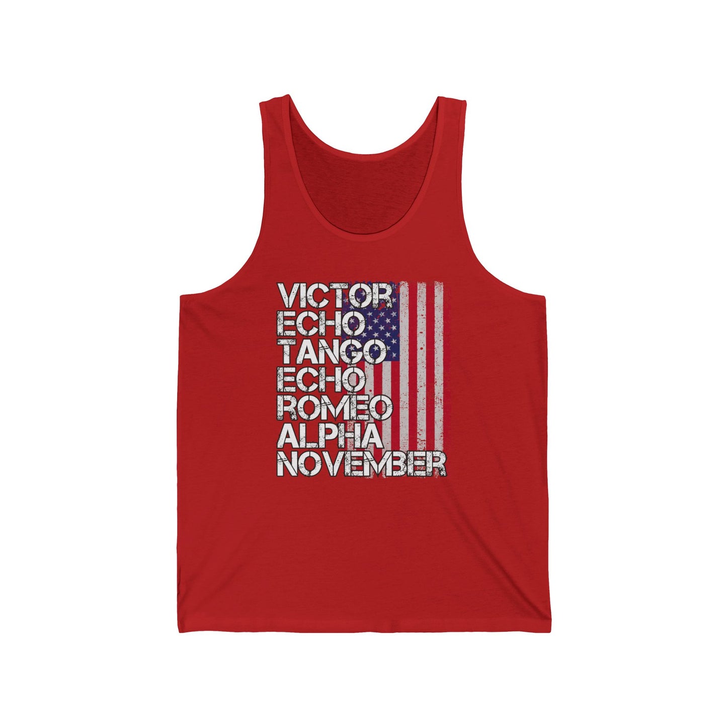 US. Army Veteran Phonetic Alphabet Tank Top