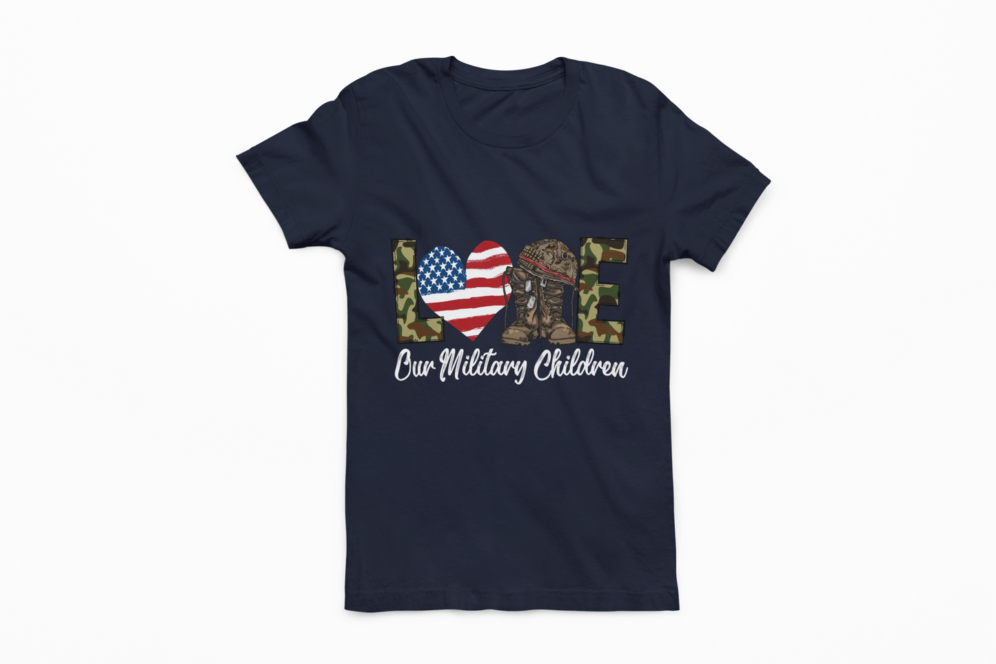 Love Our Military Children T-Shirt | Support Military Kids | Patriotic Gift
