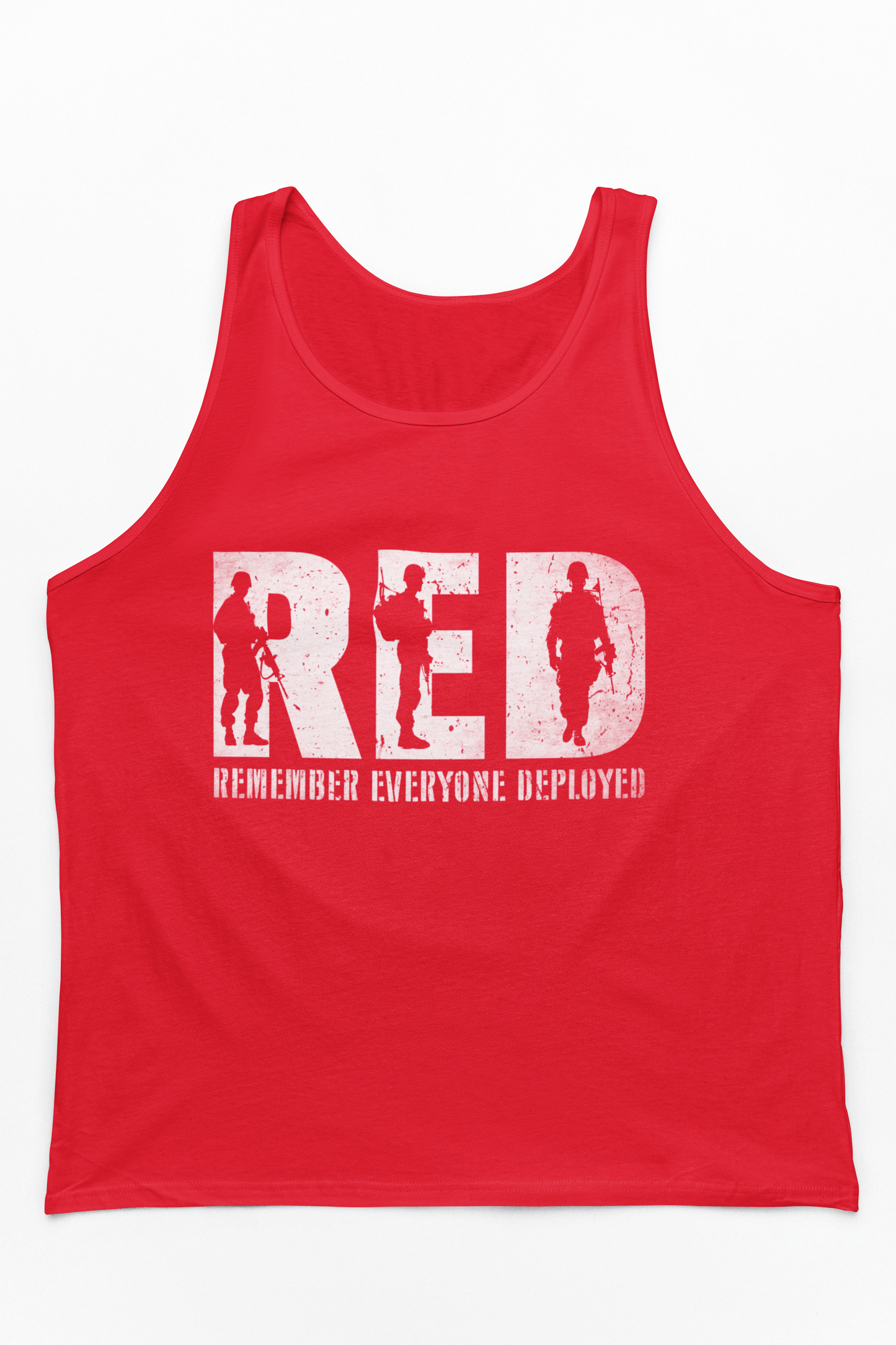 RED Remember Everyone Deployed Tank Top | Support Troops | Military Gift
