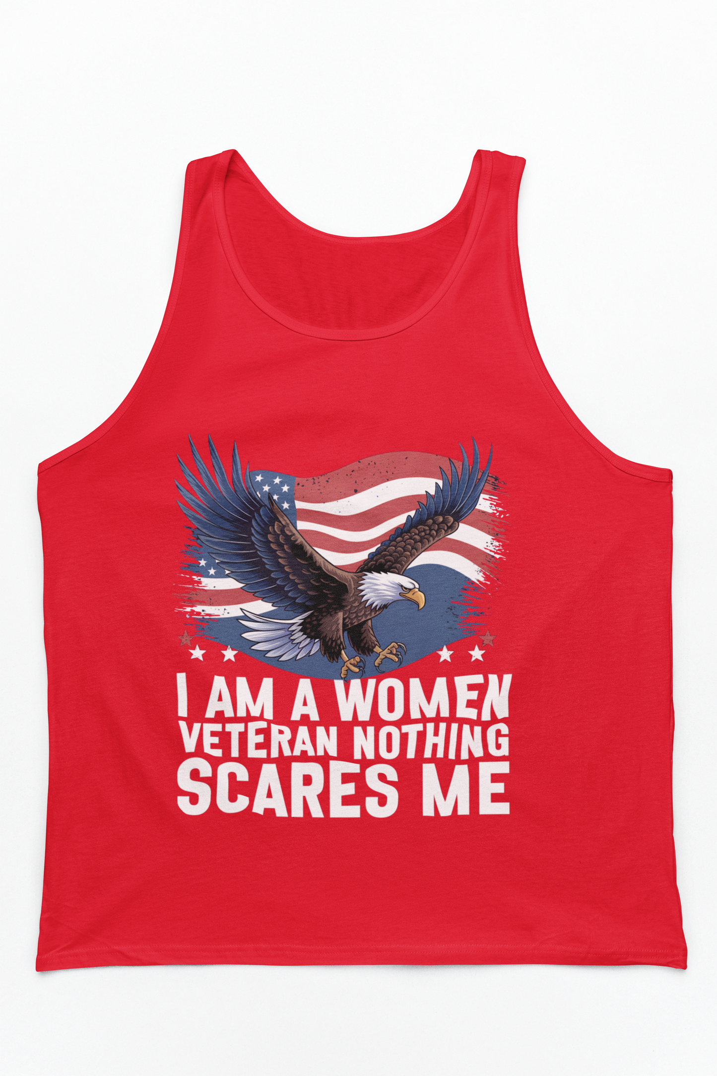 Woman Veteran Tank Top | Nothing Scares Me | Female Veteran Pride Gift