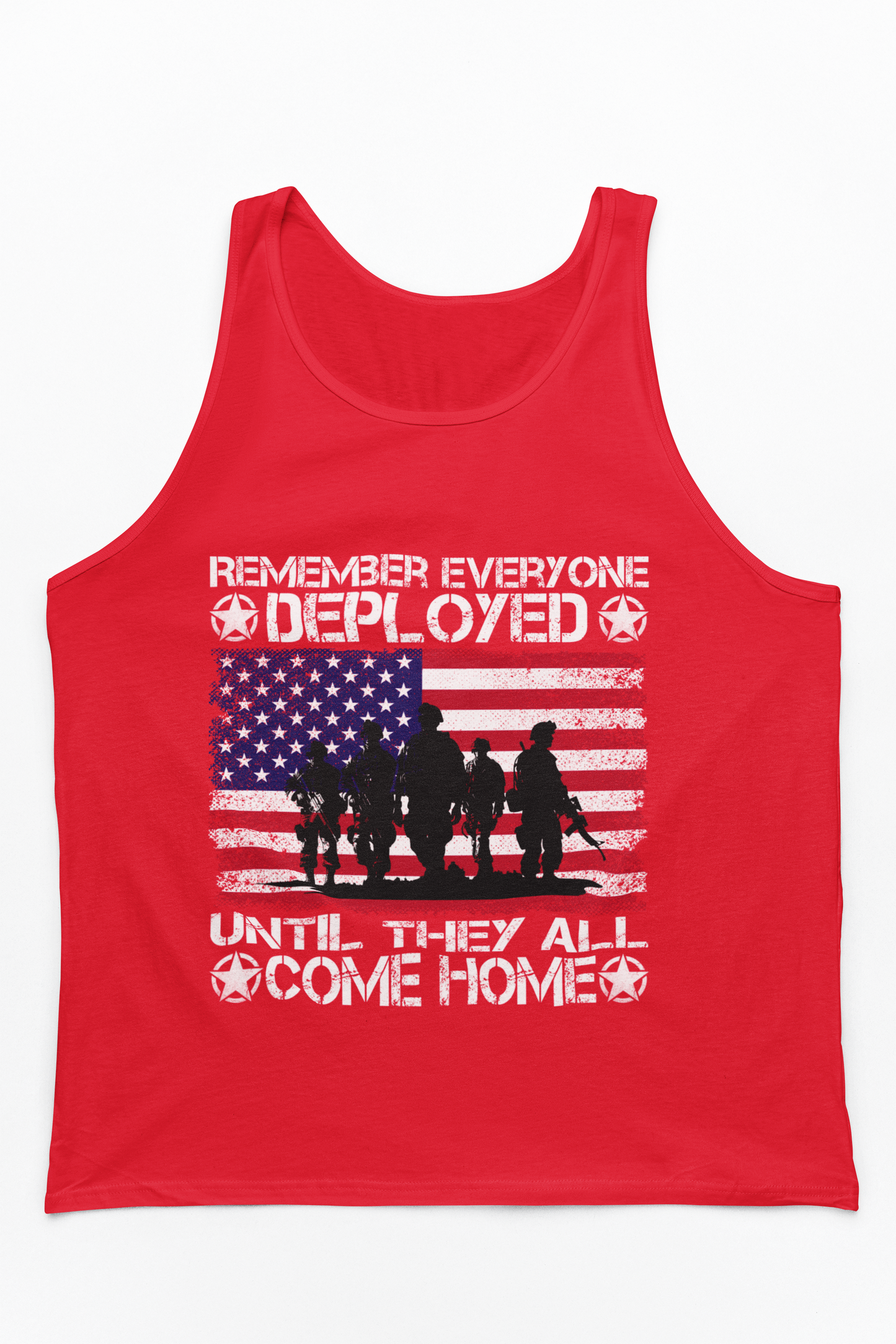 RED Friday Tank Top | Remember Everyone Deployed | Military Support Apparel
