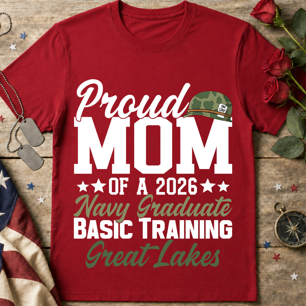 Navy Mom Graduate T‑Shirt