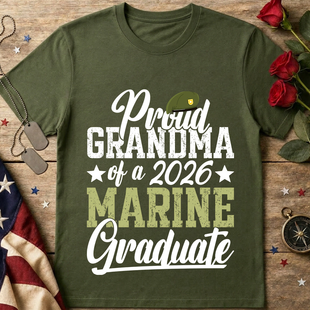 Proud Grandma of a 2026 Marine Graduate T-Shirt