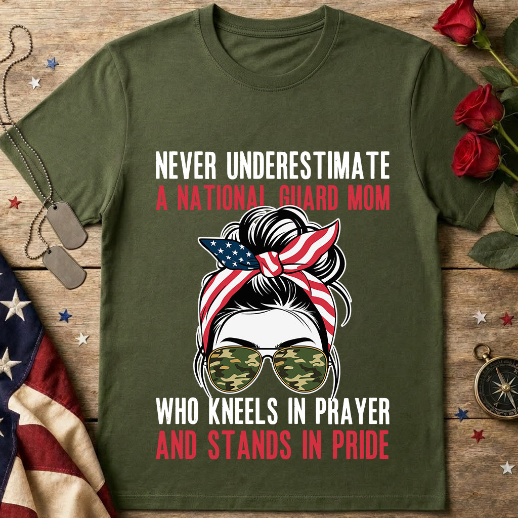 Never Underestimate a National Guard Mom T-Shirt