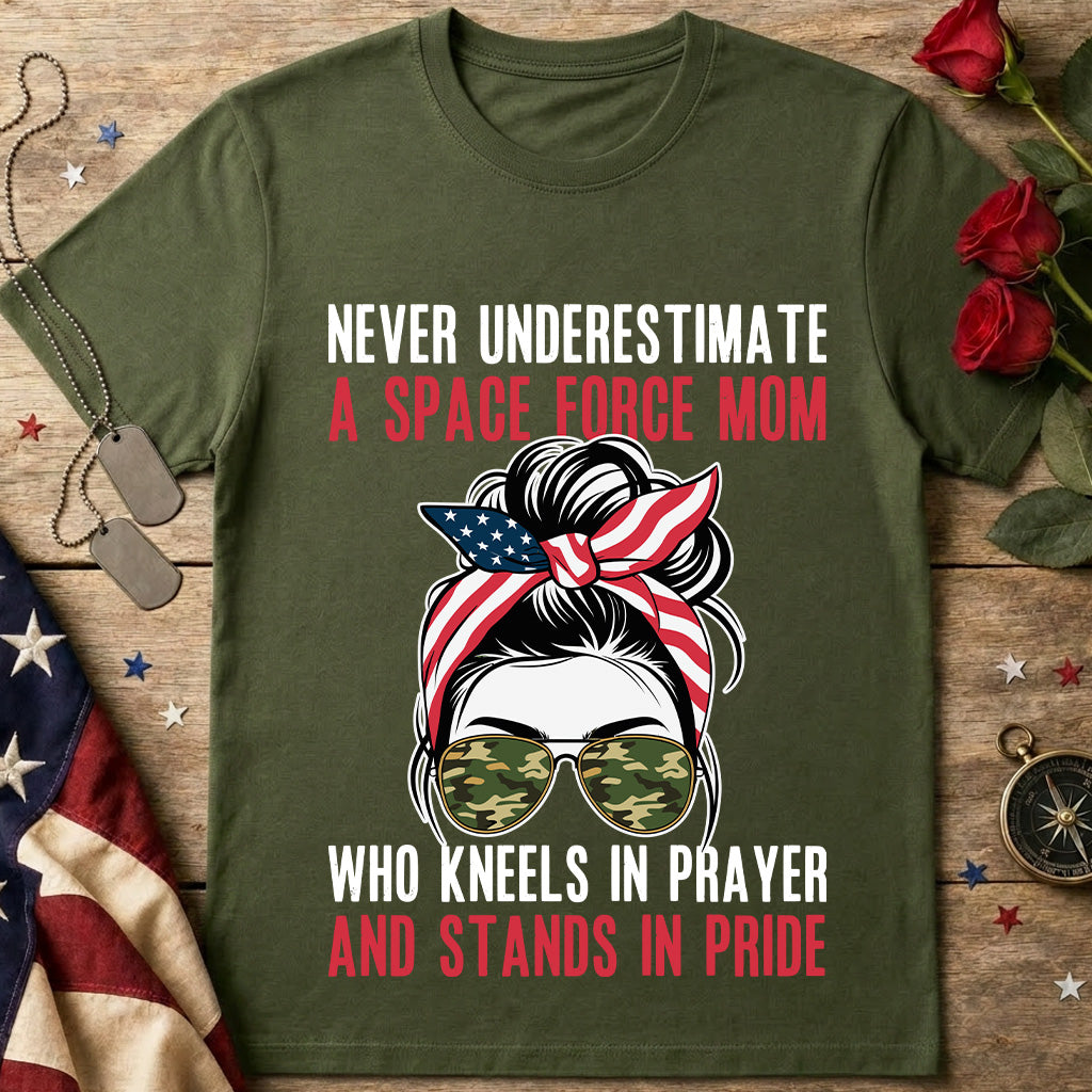 Never Underestimate a Space Force Mom T-Shirt