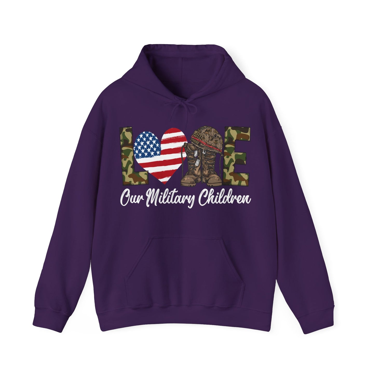 Love Our Military Children Hoodie | Support Military Kids | Patriotic Gift