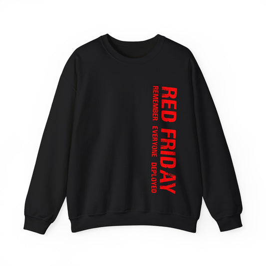 Crewneck Sweatshirt — "Red Friday" Support deployed troops Design