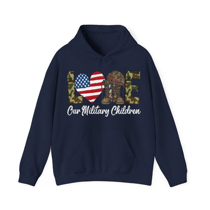 Love Our Military Children Hoodie | Support Military Kids | Patriotic Gift