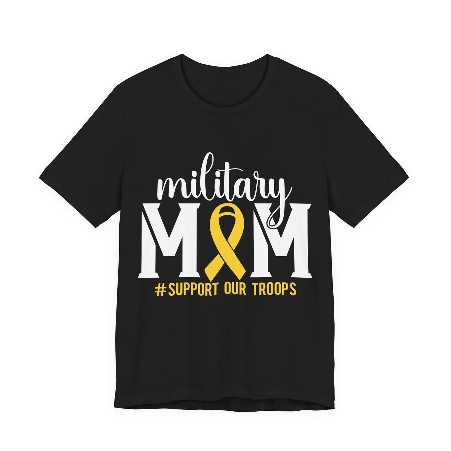 Military Mom T-Shirt — Support Our Troops Yellow Ribbon Tee