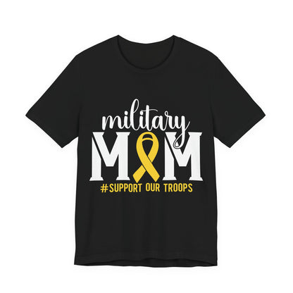 Military Mom T-Shirt — Support Our Troops Yellow Ribbon Tee