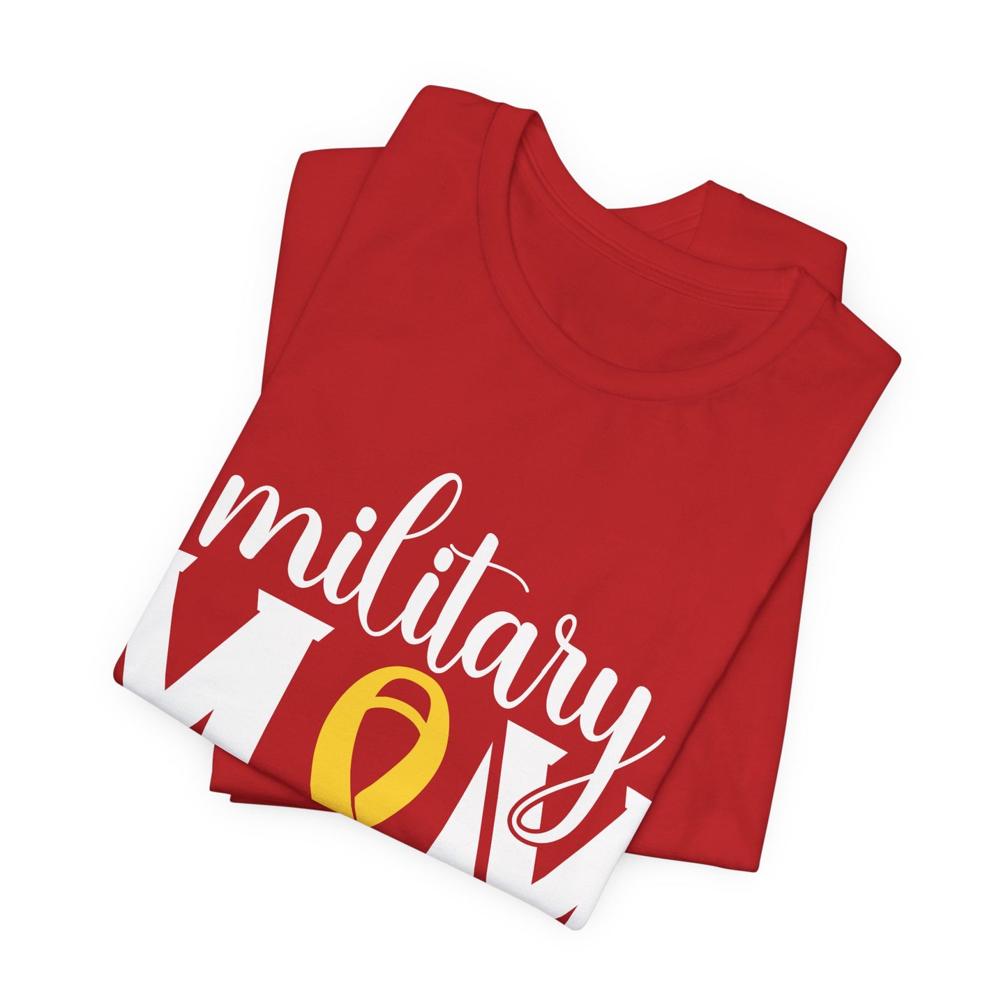 Military Mom T-Shirt — Support Our Troops Yellow Ribbon Tee