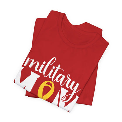 Military Mom T-Shirt — Support Our Troops Yellow Ribbon Tee