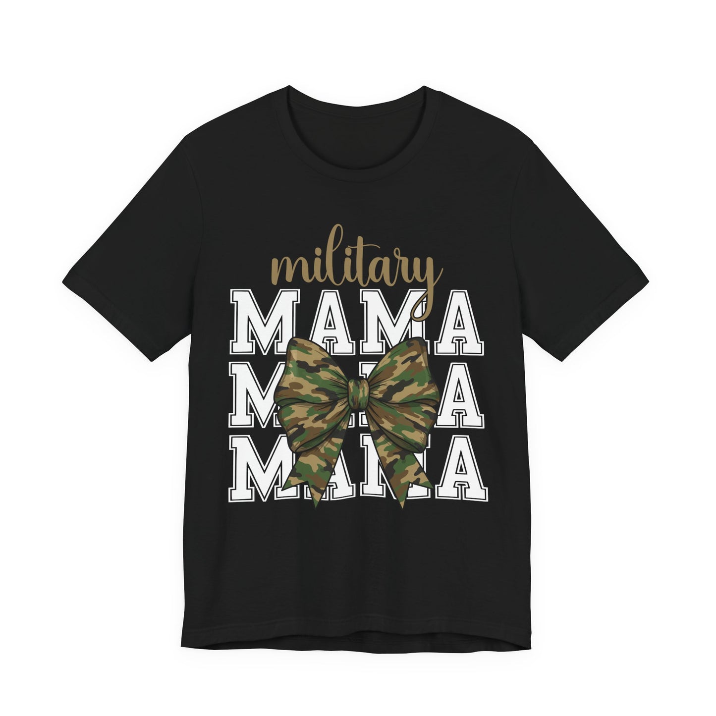 Military Mama T-Shirt — Camo Bow Mom Tee