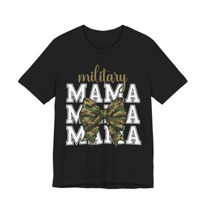Military Mama T-Shirt — Camo Bow Mom Tee