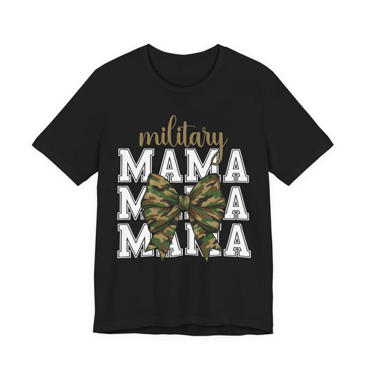 Military Mama T-Shirt — Camo Bow Mom Tee