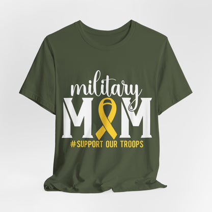 Military Mom T-Shirt — Support Our Troops Yellow Ribbon Tee