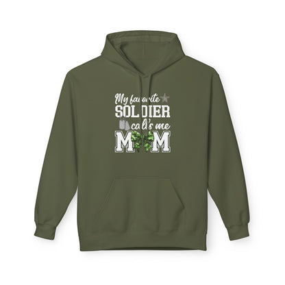 Military Mom Hoodie | My Favorite Soldier Calls Me Mom | Patriotic Gift