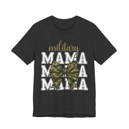 Military Mama T-Shirt — Camo Bow Mom Tee