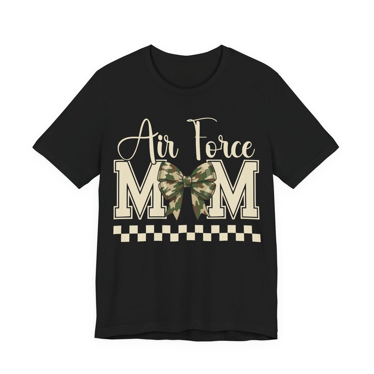 Air Force Mom T‑Shirt — Camo Bow Military Mom Tee