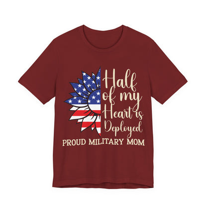 Proud Military Mom Tee — Patriotic American Flag Shirt