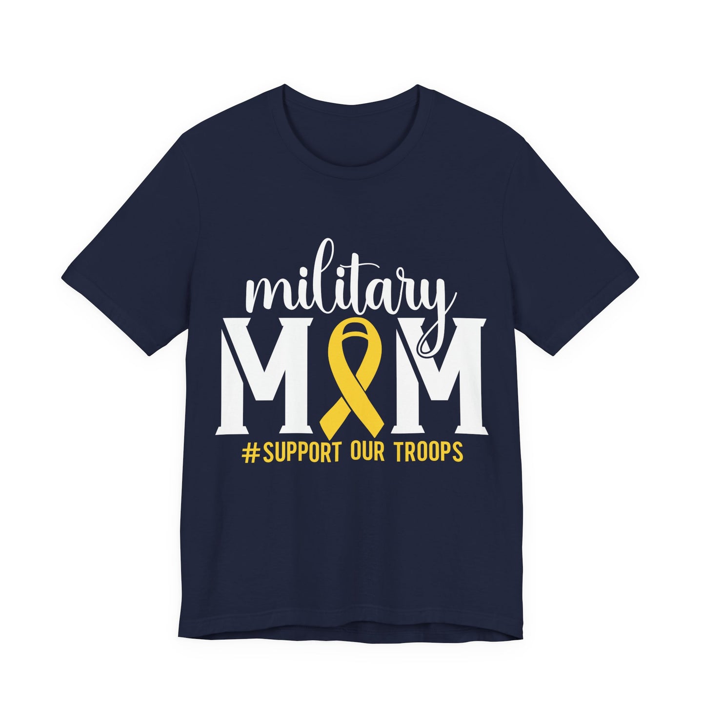 Military Mom T-Shirt — Support Our Troops Yellow Ribbon Tee