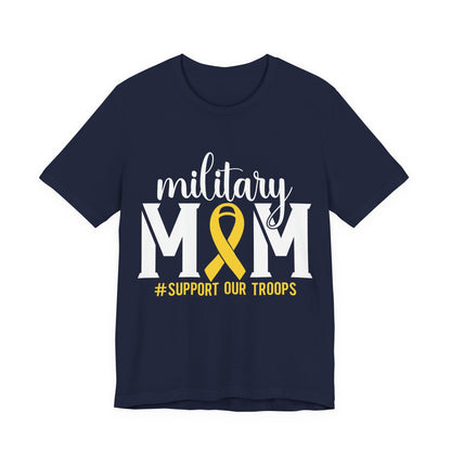 Military Mom T-Shirt — Support Our Troops Yellow Ribbon Tee