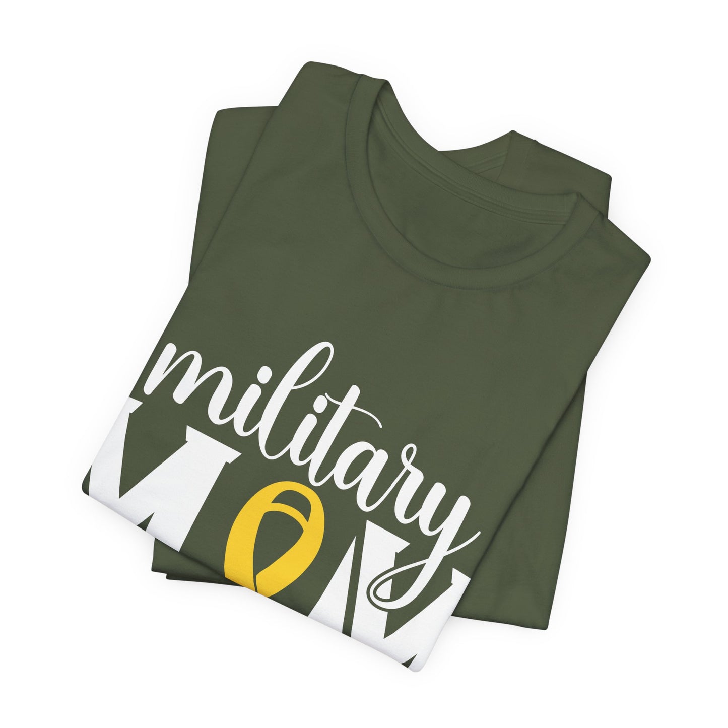 Military Mom T-Shirt — Support Our Troops Yellow Ribbon Tee