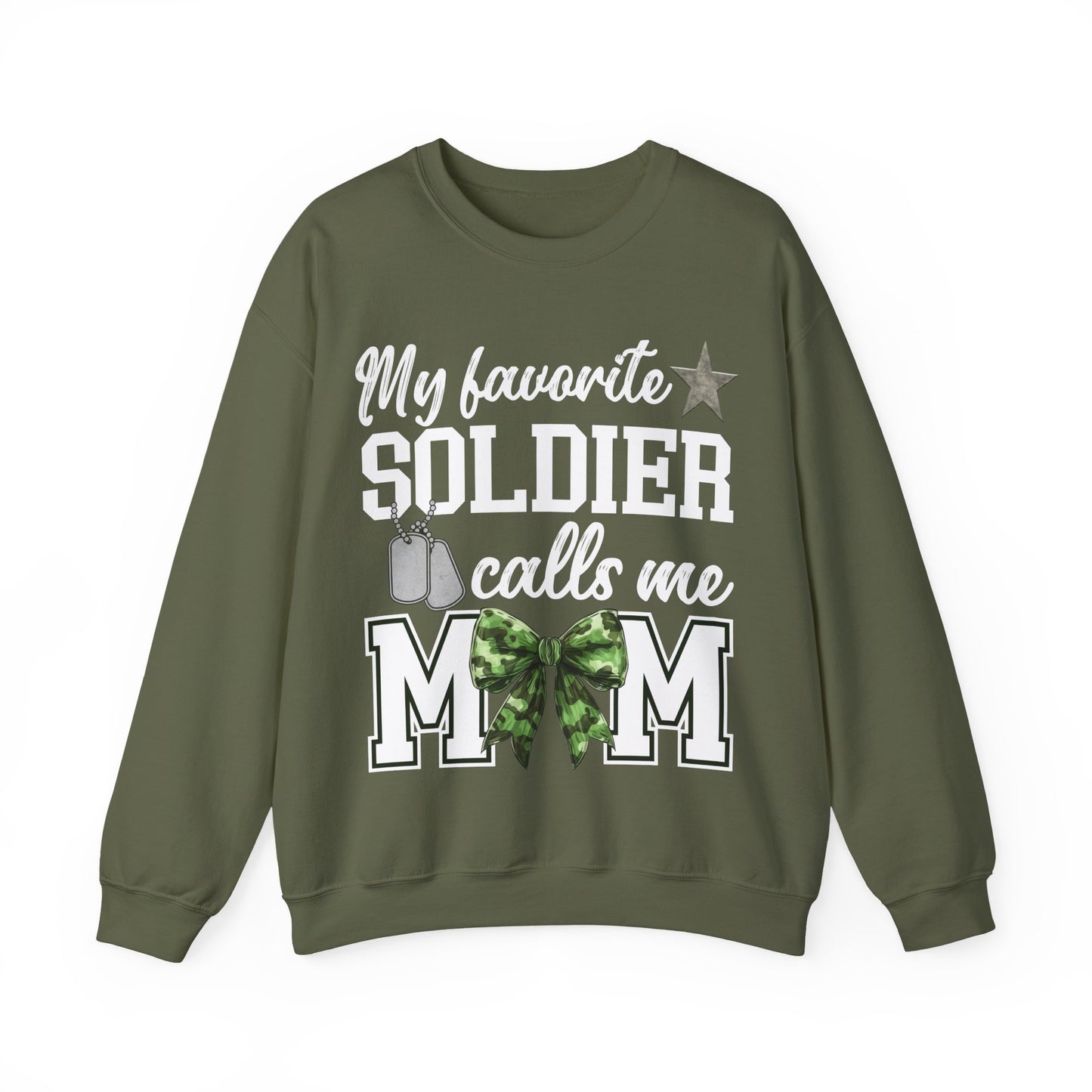 Military Mom Sweatshirt | My Favorite Soldier Calls Me Mom | Patriotic Gift