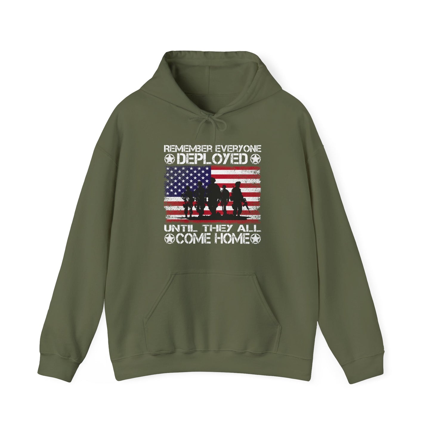 RED Friday Hoodie | Remember Everyone Deployed | Military Support Apparel