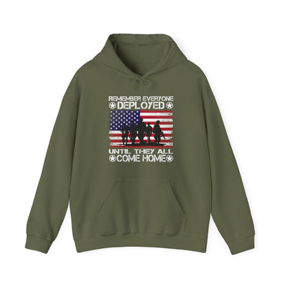 RED Friday Hoodie | Remember Everyone Deployed | Military Support Apparel