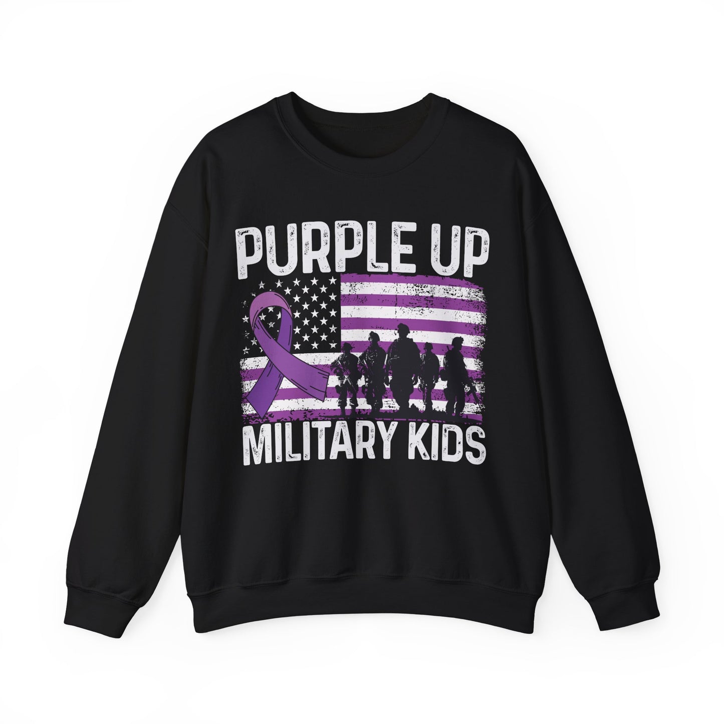 Purple Up Military Family Sweatshirt | Awareness Ribbon Support Gift