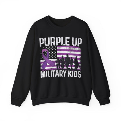 Purple Up Military Family Sweatshirt | Awareness Ribbon Support Gift