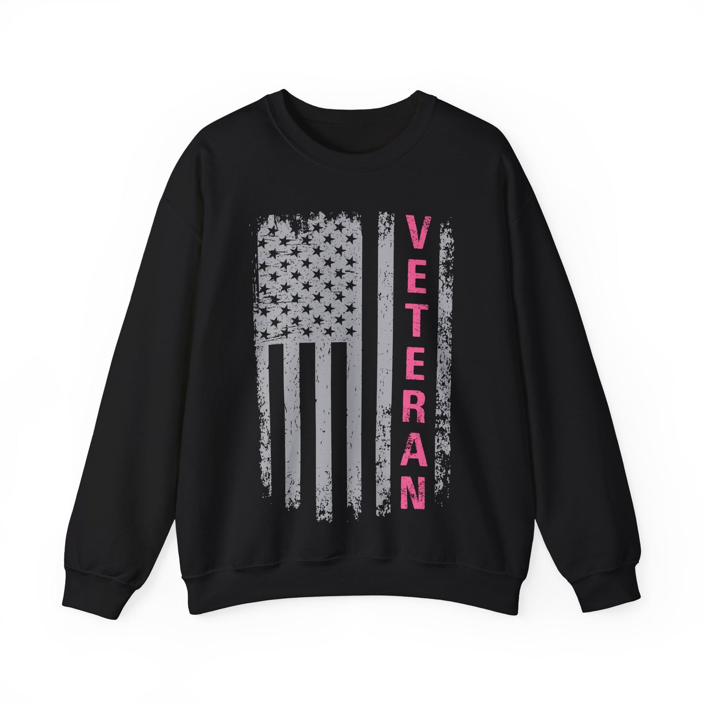 Women Veteran Sweatshirt | Distressed Flag Patriotic Apparel | Military Gift