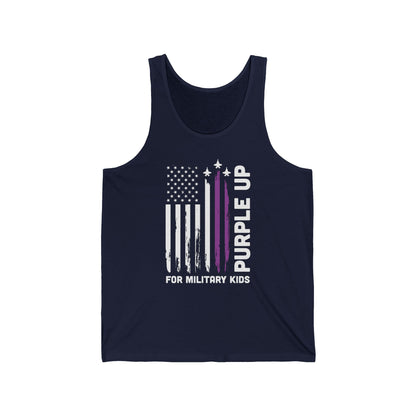 Purple Up Military Kids Tank Top