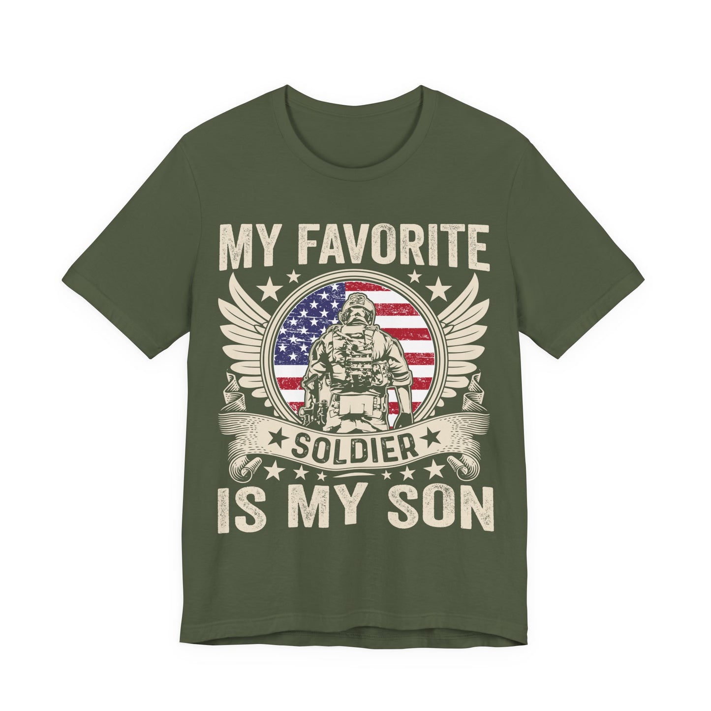My Favorite Soldier Is My Son T-Shirt — Patriotic Military Mom Tee