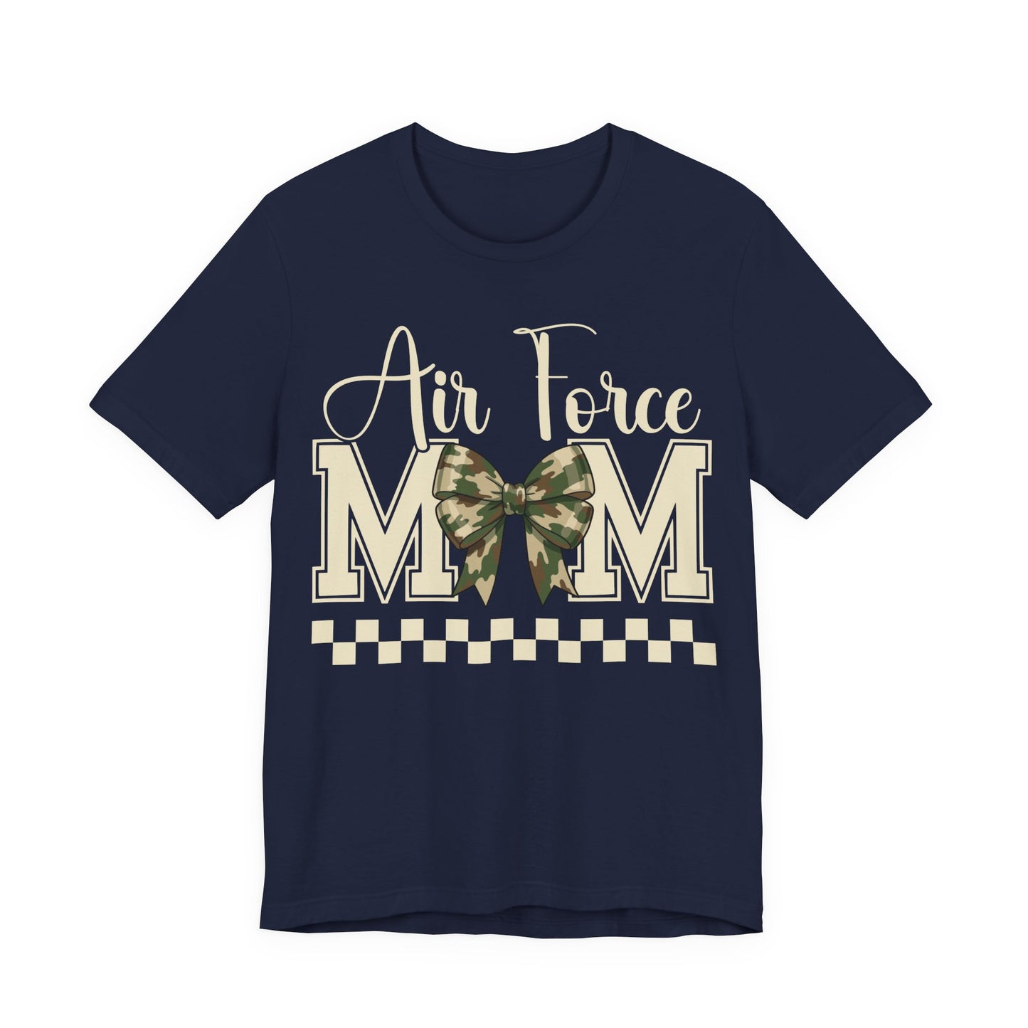 Air Force Mom T‑Shirt — Camo Bow Military Mom Tee