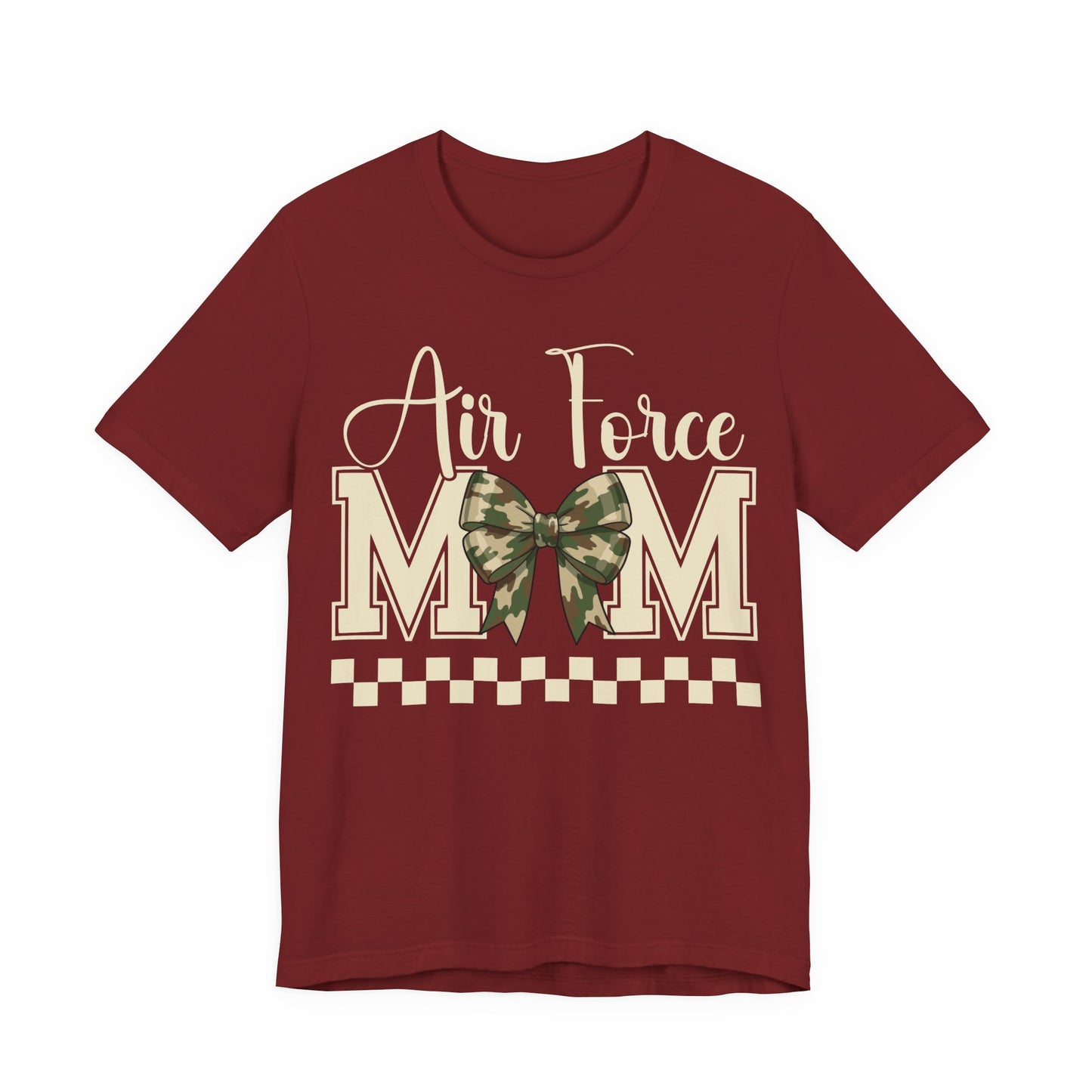 Air Force Mom T‑Shirt — Camo Bow Military Mom Tee