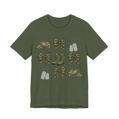Camo Military Boots & Dog Tags Tee — Veteran / Army Pride T-Shirt