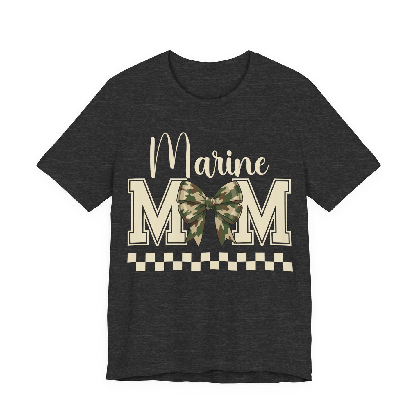 Marine Mom T-Shirt — Camo Bow Military Pride Tee