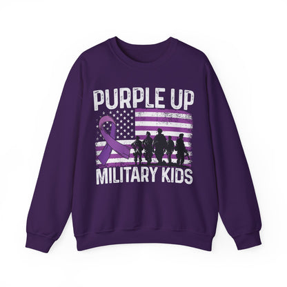Purple Up Military Family Sweatshirt | Awareness Ribbon Support Gift