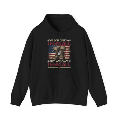 Memorial Day Hoodie | We Owe Them All | American Flag Patriotic Gift