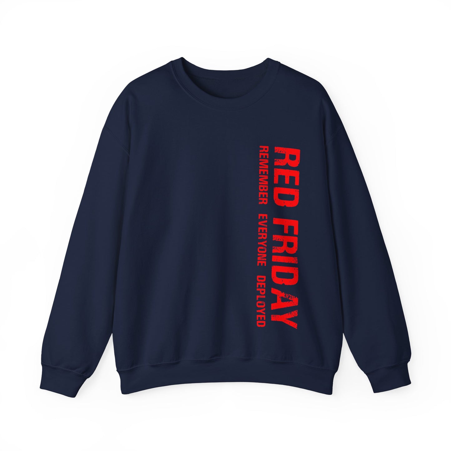 Crewneck Sweatshirt — "Red Friday" Support deployed troops Design