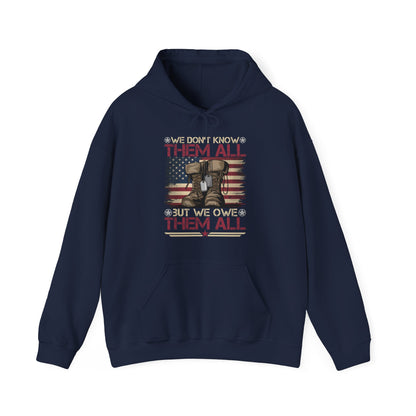 Memorial Day Hoodie | We Owe Them All | American Flag Patriotic Gift