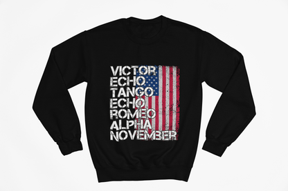 US. Army Veteran Phonetic Alphabet Sweatshirt