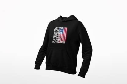 US Army Veteran Phonetic Alphabet Hoodie | American Veteran Gift