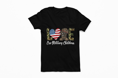 Love Our Military Children T-Shirt | Support Military Kids | Patriotic Gift