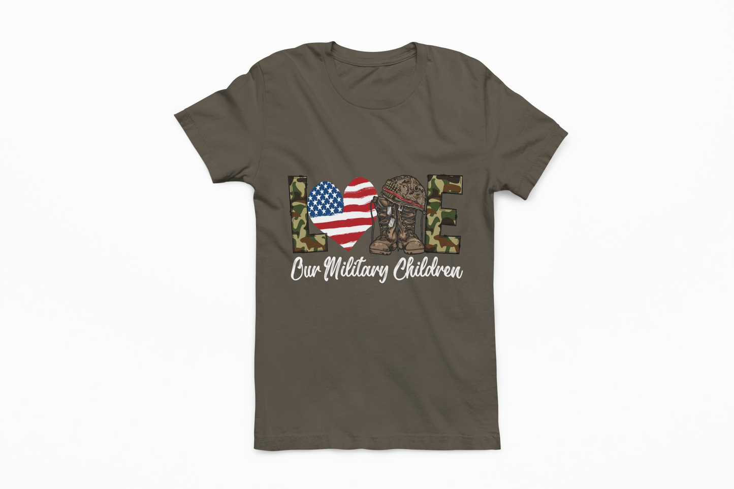 Love Our Military Children T-Shirt | Support Military Kids | Patriotic Gift