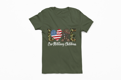 Love Our Military Children T-Shirt | Support Military Kids | Patriotic Gift