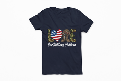 Love Our Military Children T-Shirt | Support Military Kids | Patriotic Gift